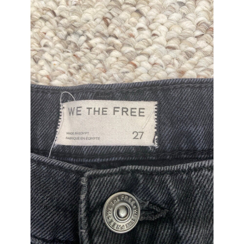 Free People We The Free Wide Leg Jeans Size 27 Washed Black High Rise 90s Denim - Picture 5 of 7